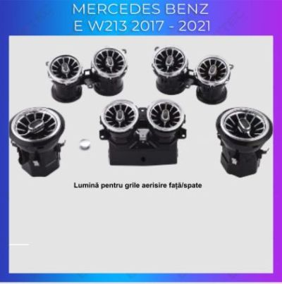 Lumini Ambientale NIGHTVIBE ventilatoare fata-spate Mercedes E W213 2017-2021 control pe sistemul original sau telefon