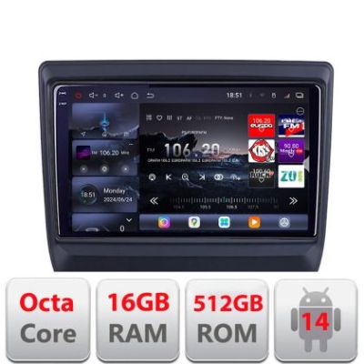 Navigatie Isuzu DMAX 2020- Edotec Kit-DMAX20 8 core QLED 2K 16+512GB 360 Android Waze USB Navigatie Internet Youtube Radio