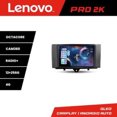 Navigatie Smart For Two 2010-2015 Lenovo Kit-Smart10 8 core QLED 2K 12+256 360 Android Waze USB Navigatie Internet Youtube Radio