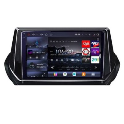 Navigatie Peugeot 2008 2020- Android radio gps internet 8 core QLED 2K 16+512GB 360 Edotec