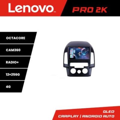 Navigatie Hyundai I30 2009-2012 clima manuala Lenovo Kit-I30AC 8 core QLED 2K 12+256 360 Android Waze USB Navigatie Internet Youtube Radio
