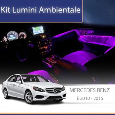 Lumini Ambientale NIGHTVIBE difuzoare stalpi rotative Mercedes E W212 CLS W218 control pe sistemul original sau telefon