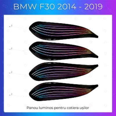 Lumini Ambientale NIGHTVIBE BMW Seria 3 4 si GT 2014-2019 dedicat panou cotiera control telefon sau sistem original