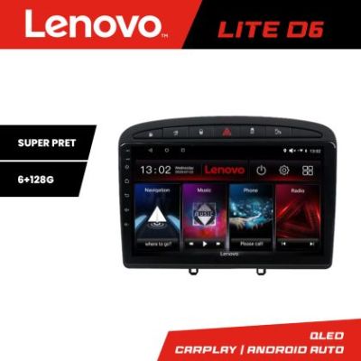 Navigatie Peugeot 308 Lenovo Kit-038 8 core 6+128 GB Android Waze USB Navigatie Internet Youtube Radio