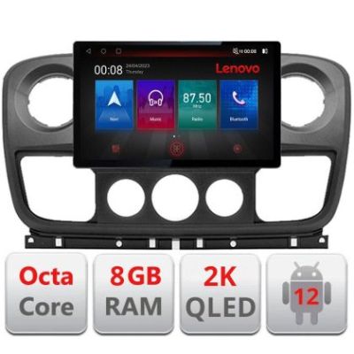 Navigatie Opel Movano, Renault Master 2010-2021 ecran 13" 2K 8+128 Android Waze USB Navigatie 4G 360 Toslink Yo