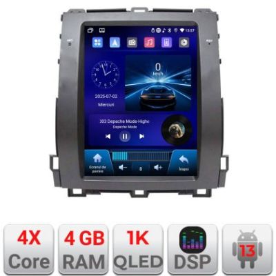 Navigatie Toyota Prado J120 low tip tesla radio gps internet 4 Core carplay android auto 4+64 Incell Display kit-tesla-456-low+EDT-E220-RK v1