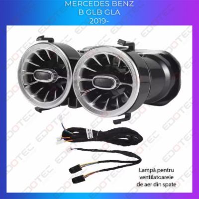 Lumini Ambientale NIGHTVIBE ventilatoare spate Mercedes B  GLB  GLA control pe sistemul original sau telefon
