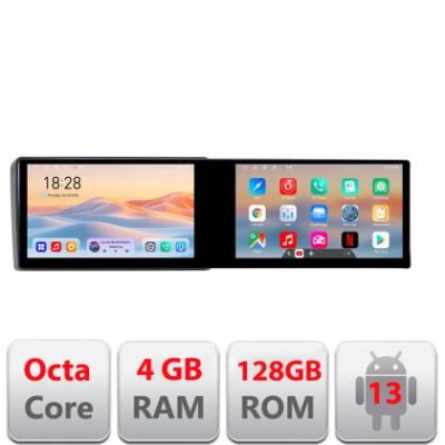 Navigatie Audi A3 8P Kit-049 Edotec 2 ecrane  8 core 4+128 21.6 inch Incell android Wifi 5Ghz gps internet