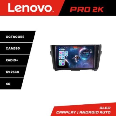 Navigatie Nissan Qashqai Lenovo Kit-353 8 core QLED 2K 12+256 360 Android Waze USB Navigatie Internet Youtube Radio