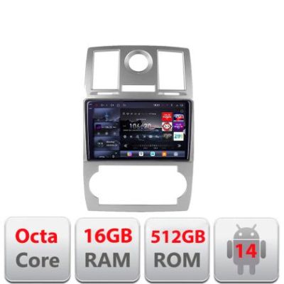 Navigatie Chrysler 300C 2004-2008 Edotec Kit-CH06 8 core QLED 2K 16+512GB 360 Android Waze USB Navigatie Internet Youtube Radio