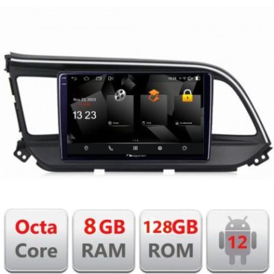 Navigatie Hyundai Elantra 2018- 5960Pro-1581 Android Octa Core Qualcomm 2K Qled 8+128 DTS DSP 360 4G Optical
