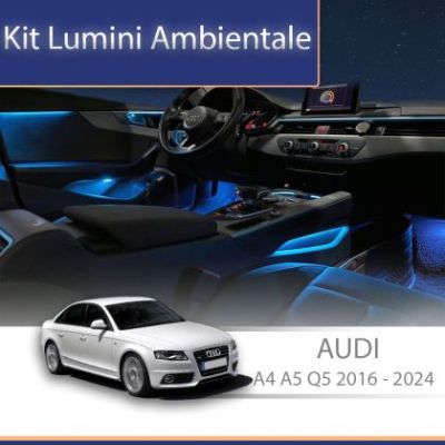 Lumini Ambientale NIGHTVIBE Audi A4 B9 2016-2024 cu 35 de lumini set complet control telefon sau sistem original