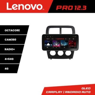Navigatie Dodge Caliber 2010-2012 K-caliber Lenovo PRO 4+64 12.3 inch qled android 4G DSP gps internet S