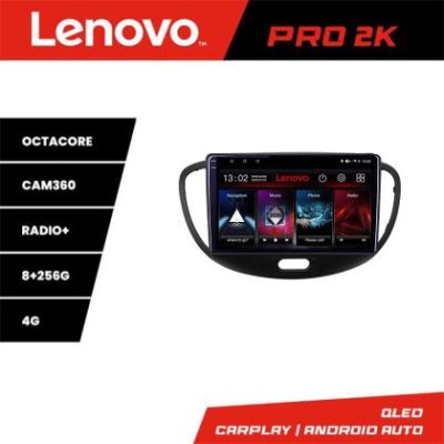 Navigatie Hyundai I10 2007-2013 Android radio gps internet 8 core QLED 2K 8+256 360 Lenovo