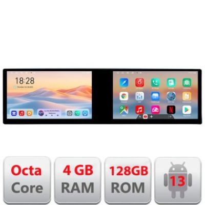 Navigatie universala KIT-1DIN Edotec 2 ecrane  8 core 4+128 21.6 inch Incell android Wifi 5Ghz gps internet  C