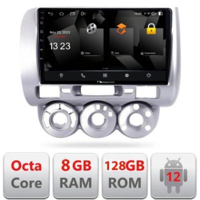 Navigatie Honda Fit Jazz 2004-2008 Android radio gps internet 8+128 carplay android auto