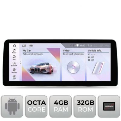 Navigatie dedicata Edotec BMW Seria 6 F06 masini cu CIC Android ecran 10.25" 4+32 4G BT