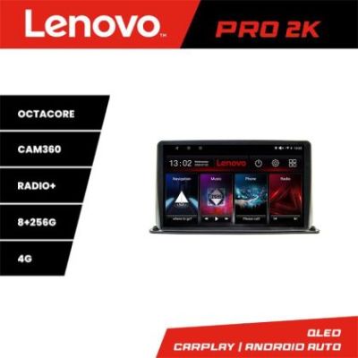 Navigatie universala 2din-1 8 core QLED 2K 8+256 360 Android Waze USB Navigatie Internet Youtube Radio Lenovo