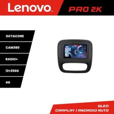 Navigatie Renault Trafic 2014-2017 Lenovo Kit-rt09 8 core QLED 2K 12+256 360 Android Waze USB Navigatie Internet Youtube Radio v2