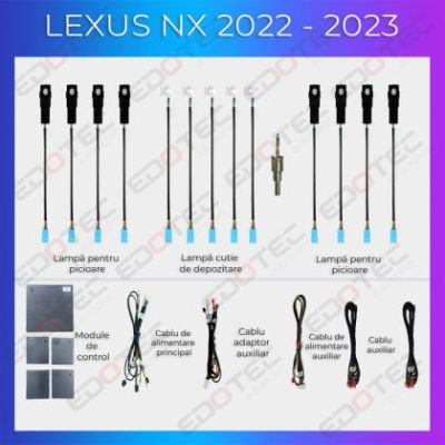 Lumini Ambientale NIGHTVIBE Lexus NX 2022 set complet control telefon sau sistem original