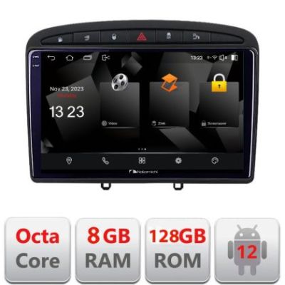 Navigatie Peugeot 308 5960Pro-038 Android Octa Core Qualcomm 2K Qled 8+128 DTS DSP 360 4G Optical