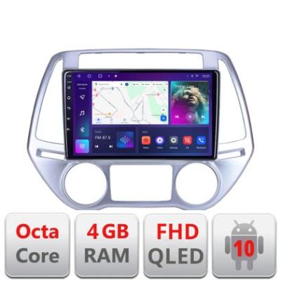 Navigatie Hyundai I20 2011-2014 manual si automat Android radio gps internet 4+64 carplay android auto Kit-i20-2012+EDT-E309v3