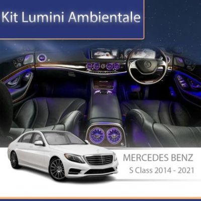 Lumini Ambientale NIGHTVIBE ventilatoare spate Mercedes Clasa S W222 control pe sistemul original sau telefon