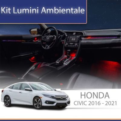 Lumini Ambientale NIGHTVIBE Honda Civic 2016-2021 set complet control telefon sau sistem original