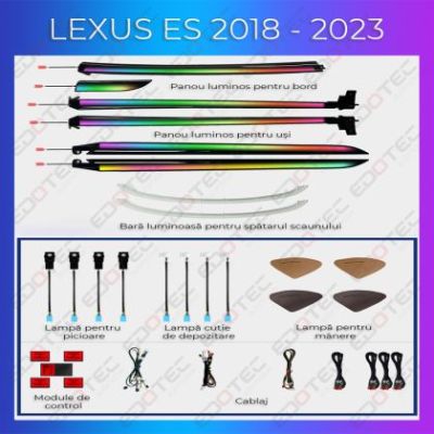 Lumini Ambientale NIGHTVIBE Lexus ES 2018-2023 set complet control telefon sau sistem original