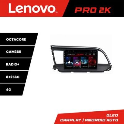 Navigatie Hyundai Elantra 2018- Lenovo Kit-1581 8 core QLED 2K 8+256 360 Android Waze USB Navigatie Internet Youtube Radio