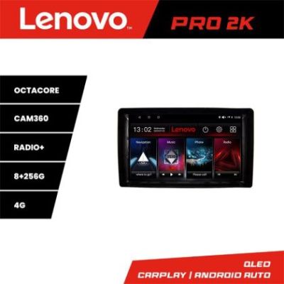 Navigatie universala 2din-2 8 core QLED 2K 8+256 360 Android Waze USB Navigatie Internet Youtube Radio Lenovo