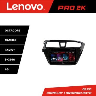 Navigatie Hyundai i20 2015-2018 Lenovo Kit-517 8 core QLED 2K 8+256 360 Android Waze USB Navigatie Internet Youtube Radio