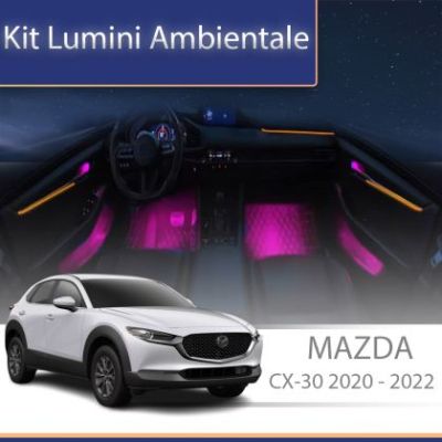 Lumini Ambientale NIGHTVIBE Mazda CX-30 2020-2024 dedicat set complet control telefon sau sistem original