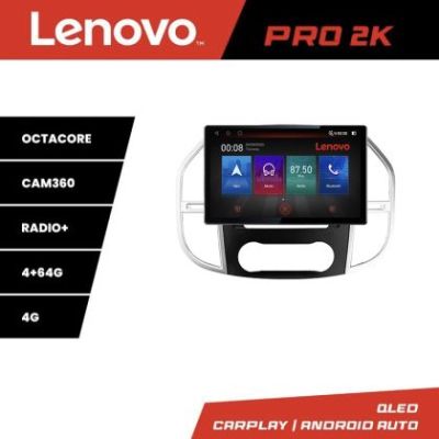 Navigatie Mercedes Vito w447 2016- Lenovo PRO 4+64 13 inch 2K android 4G DSP gps internet  Kit-w447