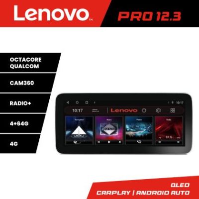 Navigatie Ssangyong Rexton 2019- K-rexton Lenovo PRO 4+64 12.3 inch qled android 4G DSP gps internet