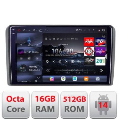 Navigatie Iveco Daily 2007-2014 Edotec Kit-DAILY 8 core QLED 2K 16+512GB 360 Android Waze USB Navigatie Internet Youtube Radio