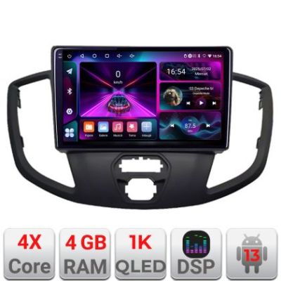 Navigatie Ford Transit 63 2015-2021 Android radio gps internet 4+64 InCell Display 1K Kit-custom+EDT-E209-RK