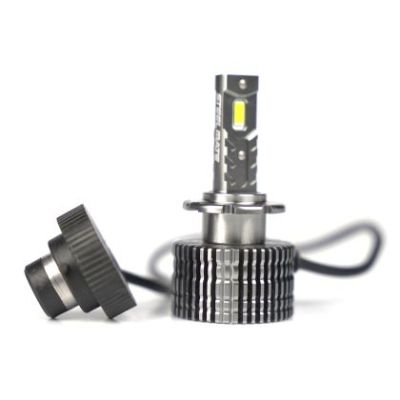 Set de 2 Becuri Faruri Conversie Hid-Led, Steelmate LED D4S Led, Plug & Play, 6000k, Miez Cupru, Radiator Aluminiu Silentios, Calitate Premium