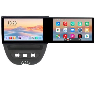 Navigatie Citroen C1 Peugeot 107 Toyota Aygo 2005-2014 Edotec 2 ecrane  8 core 4+128 21.6 inch Incell android Wifi 5Ghz gps internet  KIT-C1 v2